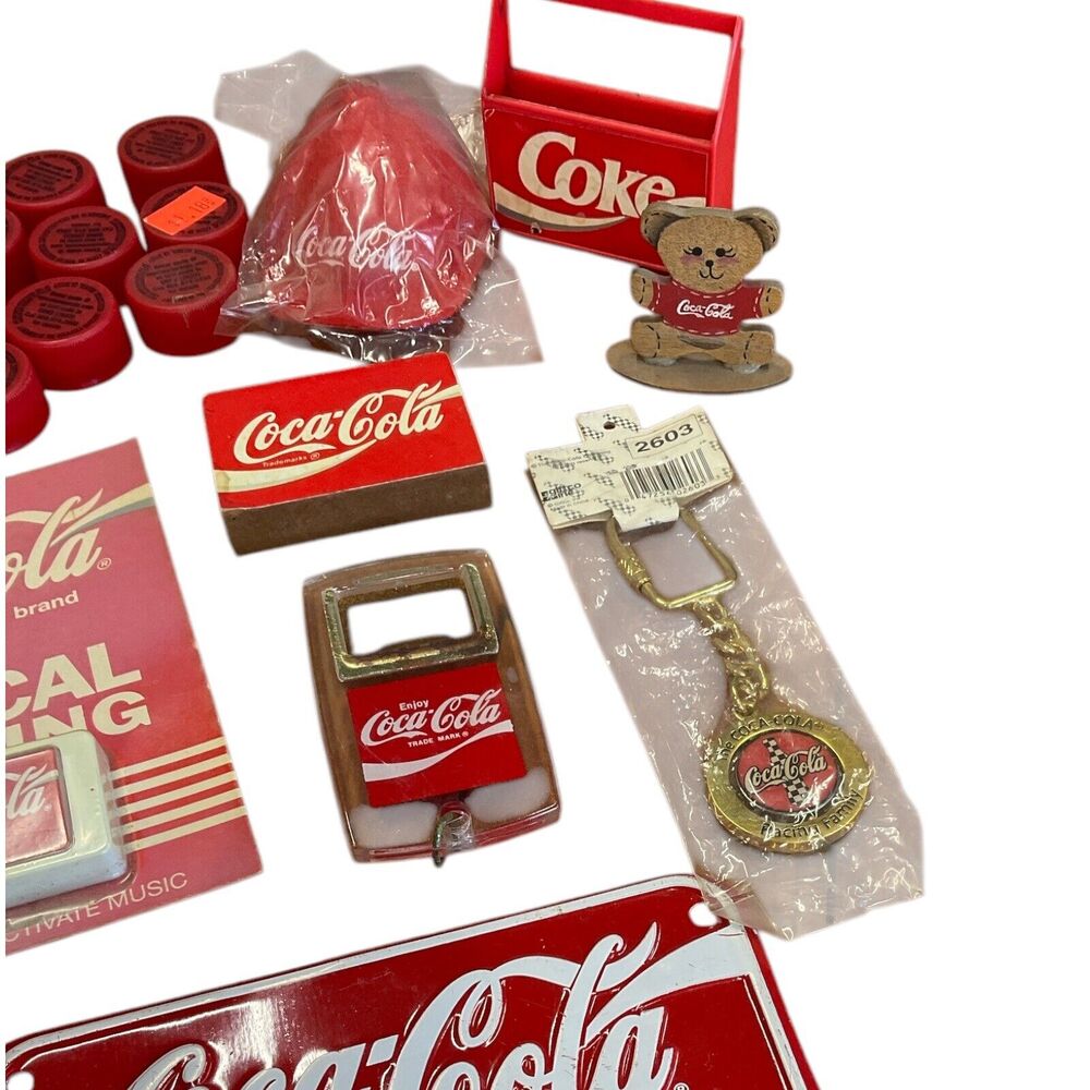 Coca Cola Collectibles Coke Vintage Merchandise Lot‎ Openers Keychains Pins Golf - Picture 7 of 8
